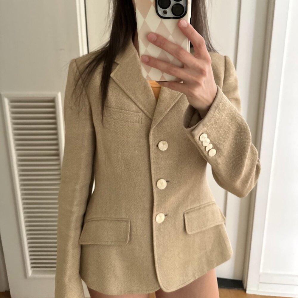 Vintage Ralph Lauren Linen Beige Blazer